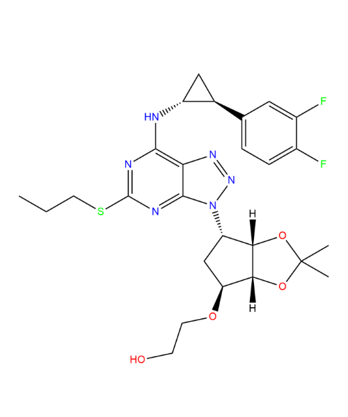 Chemical structure of Ticagrelor Acetyl Impurity