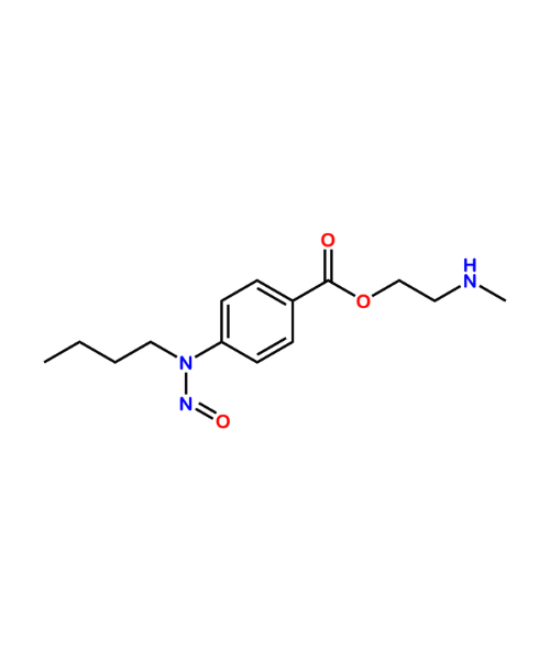 Chemical structure of Mono N-Nitroso Desmethyl Tetracaine
