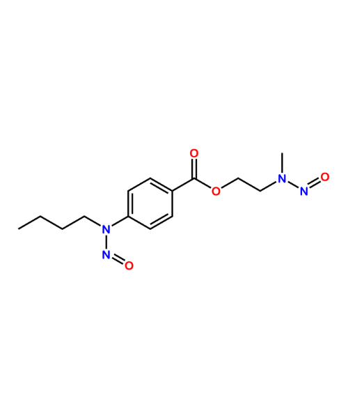 Chemical structure of Di N-Nitroso Desmethyl Tetracaine