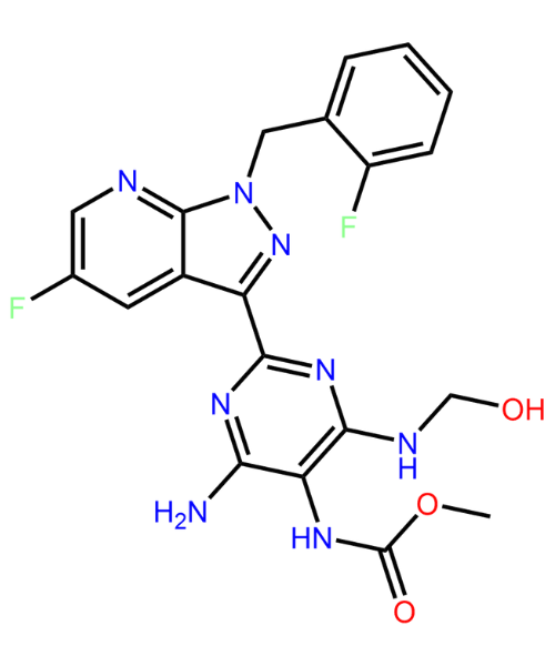 Chemical structure of Vericiguat Hydroxymethyl Impurity
