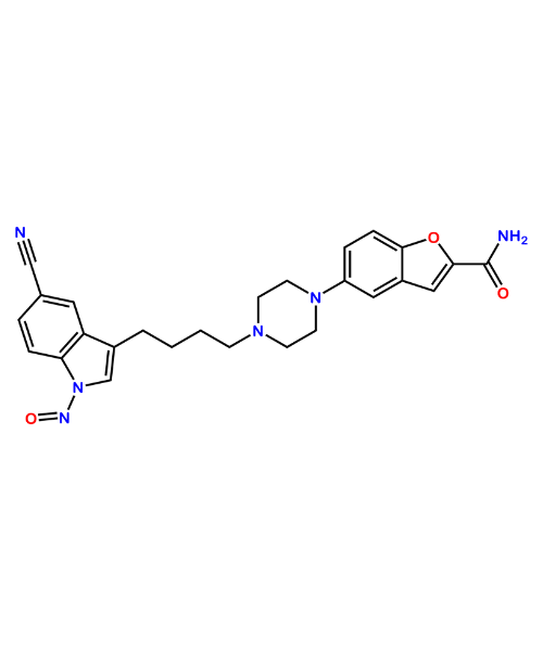 Chemical structure of Vilazodone Nitroso Impurity 1