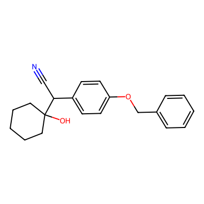 Chemical structure of 2-(4-(Benzyloxy Phenyl)-2-(1-Hydroxycyclohexyl)) Acetonitrile