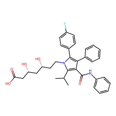 Chemical structure of Atorvastatin
