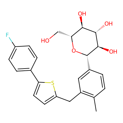 Chemical structure of Canagliflozin