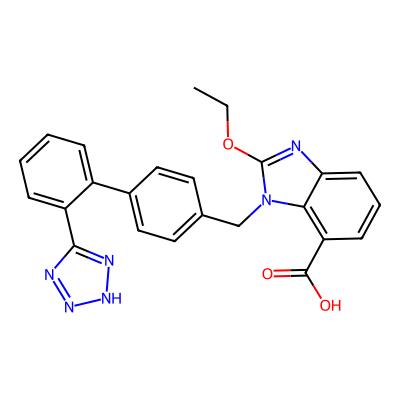 Chemical structure of Candesartan