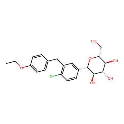 Chemical structure of Dapagliflozin