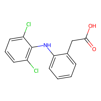 Chemical structure of Diclofenac