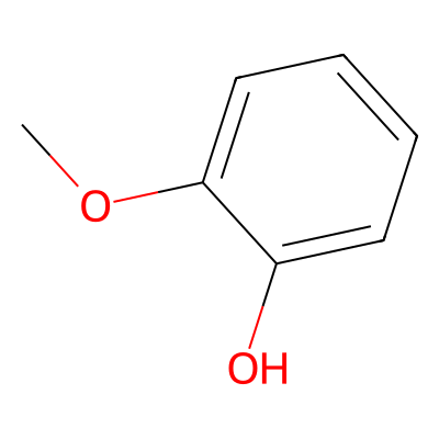 Chemical structure of Guaiacol