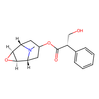 Chemical structure of Hyoscine