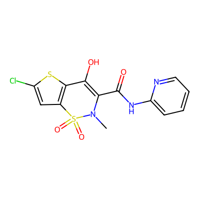 Chemical structure of Lornoxicam