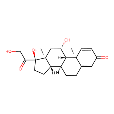 Chemical structure of Prednisolone