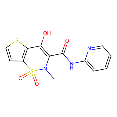 Chemical structure of Tenoxicam